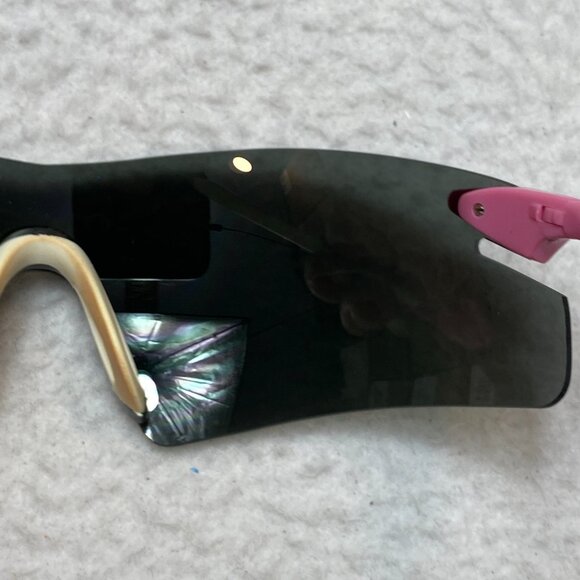 VINTAGE Bolle Microedge 10940 Sunglasses Pink / White Made In Italy - Picture 6 of 16